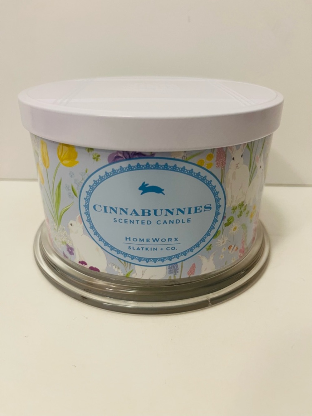 Homeworx Slatkin & Co Cinnabunnies Scented 4 Wick Candle Easter Marshmallow